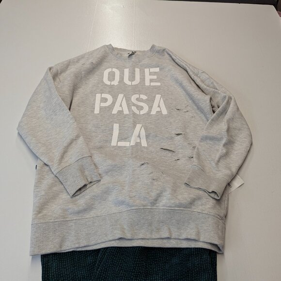 Forever 21 NWT Green Corduroy Pants and Gray Graphic Sweatshirt Size Small - Picture 13 of 16